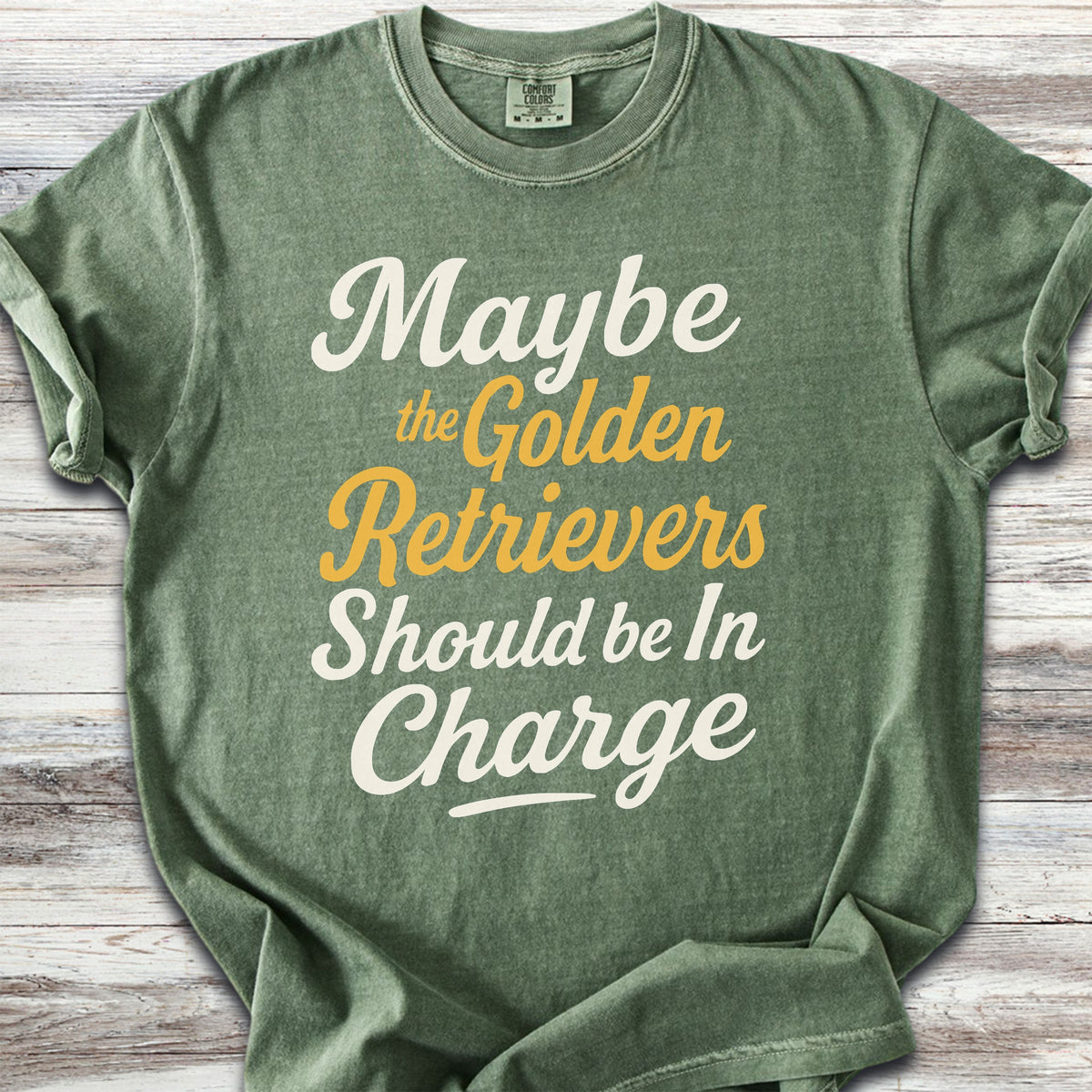 Golden Retriever In Charge - Moss