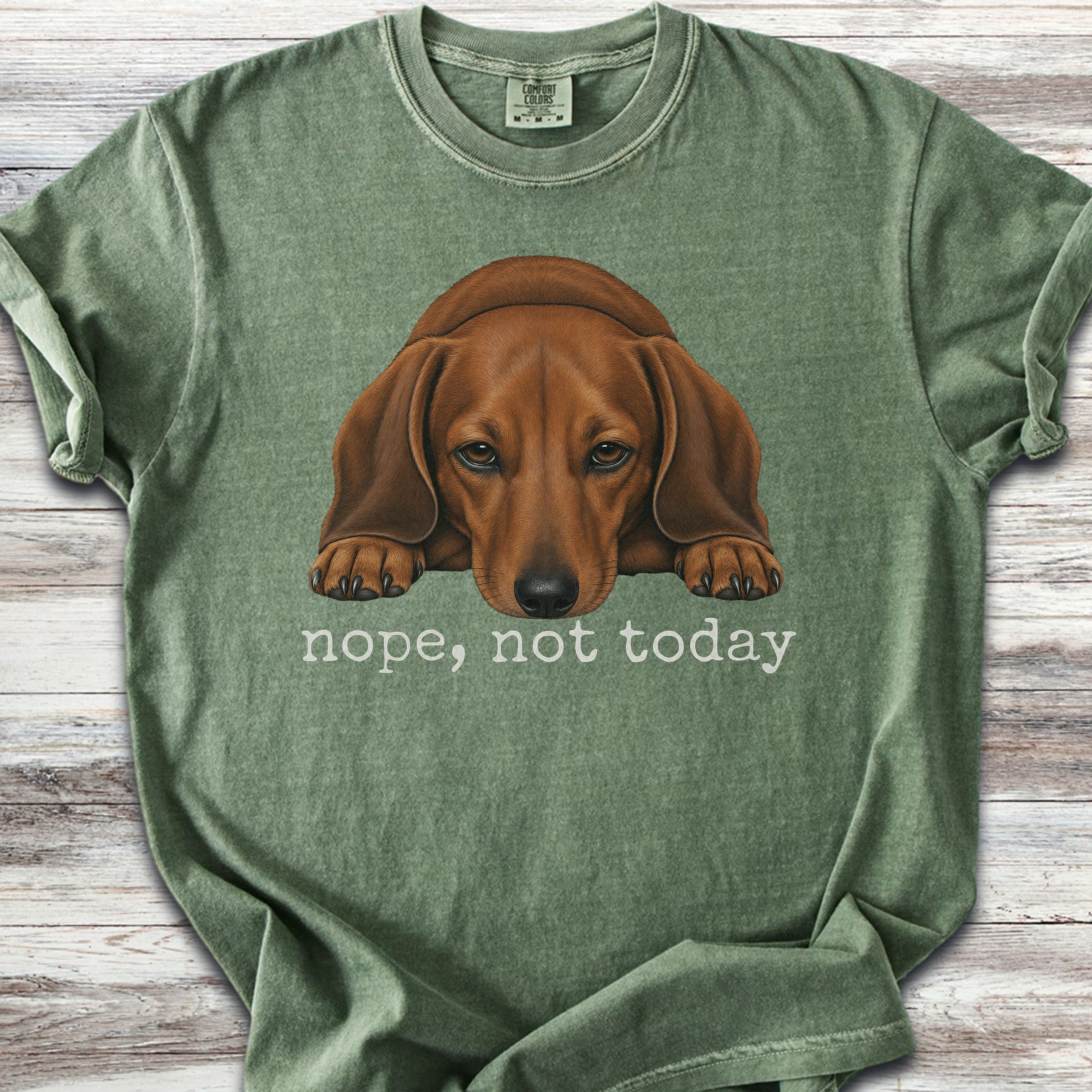 Dachshund Nope - Moss