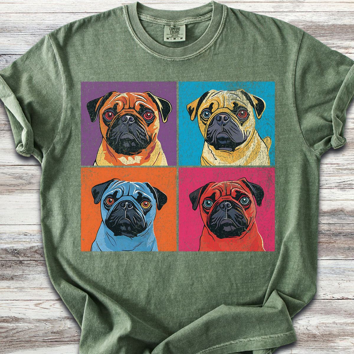 Pug Pop Art - Moss