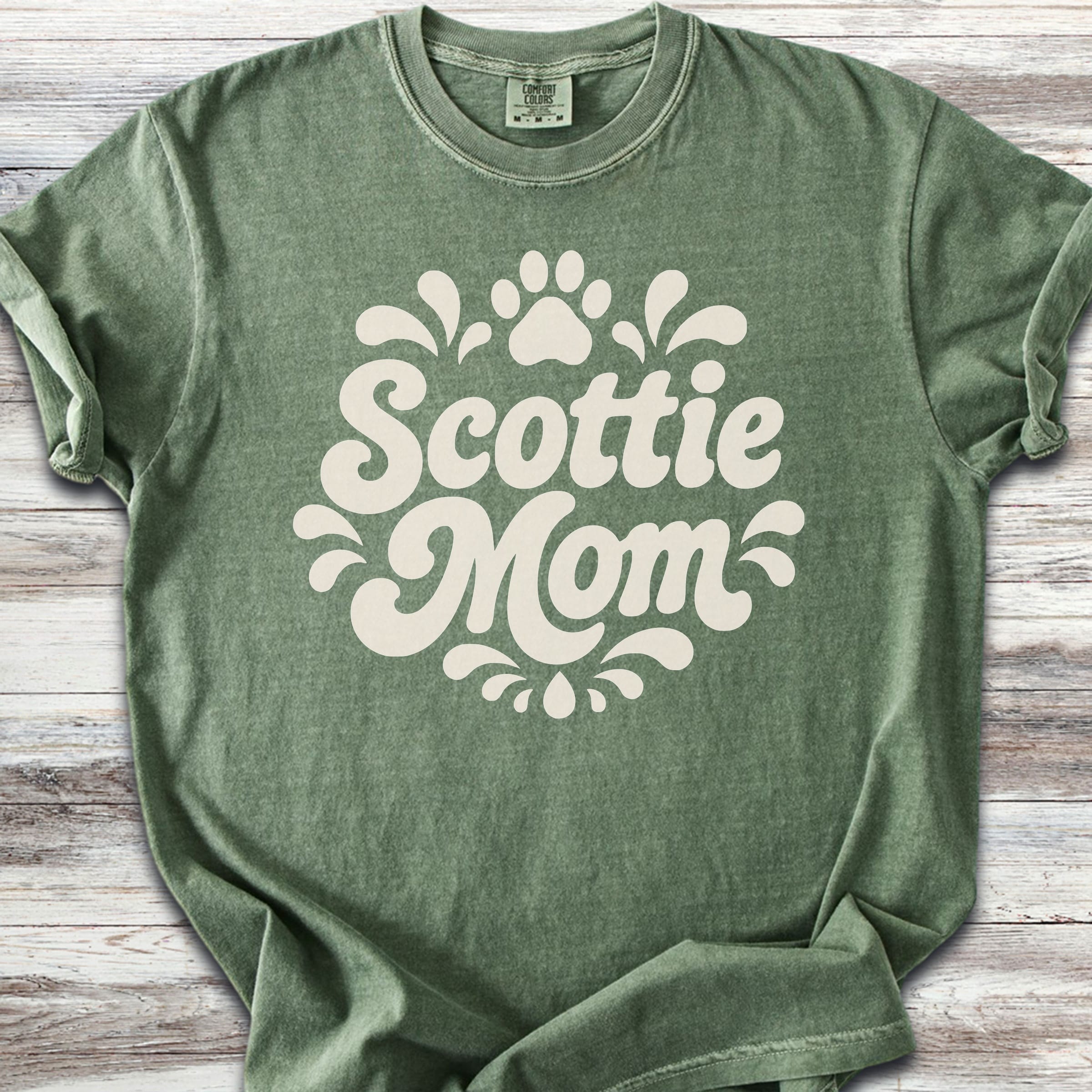 Scottish Terrier Groovy Mom - Moss