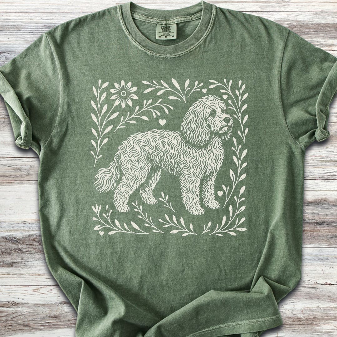 Cockapoo Linocut - Moss