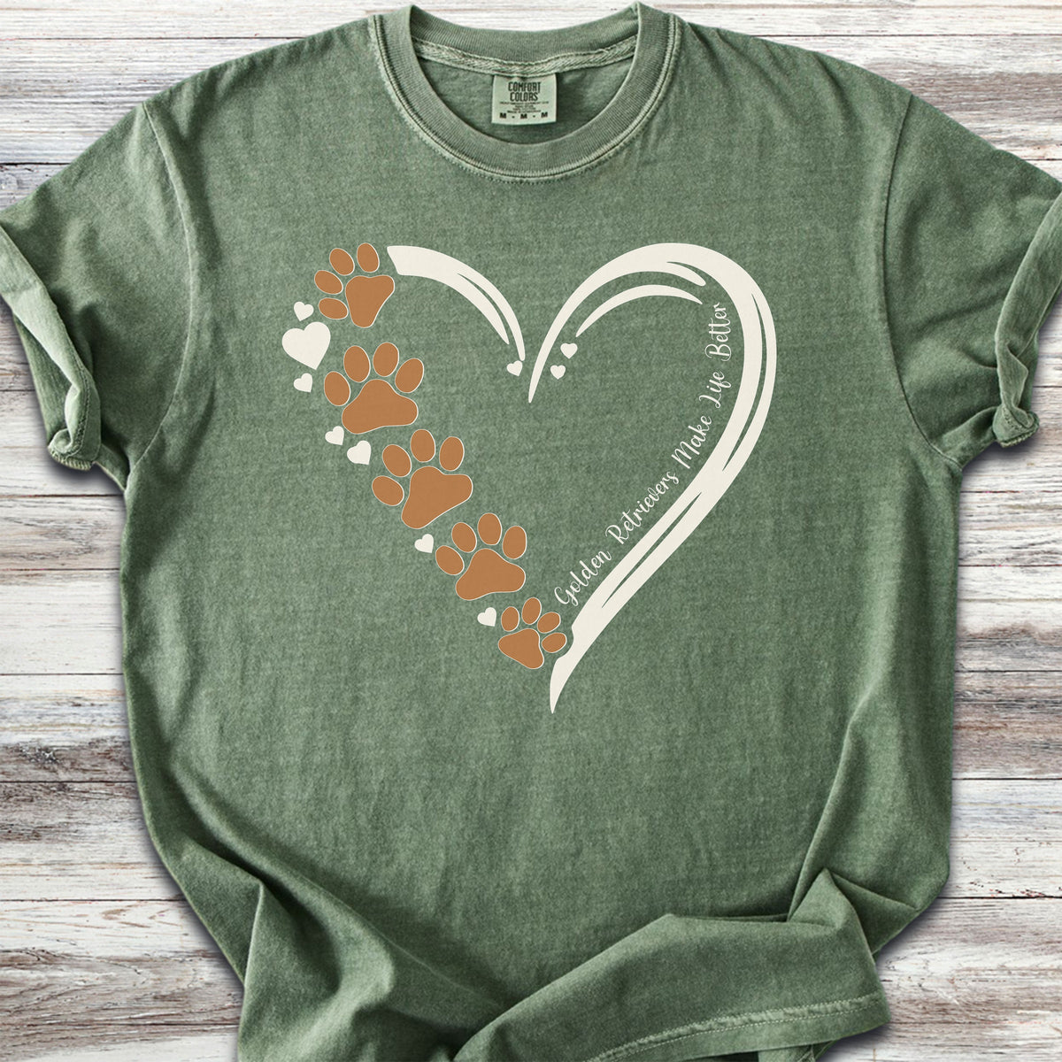Golden Retriever Loyal Heart - Moss