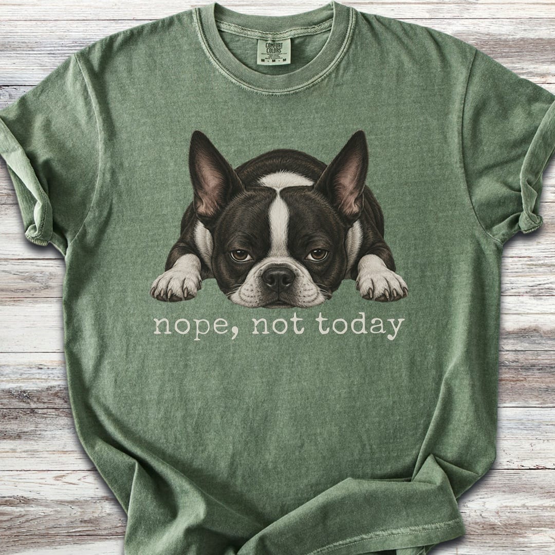 Boston Terrier Nope - Moss