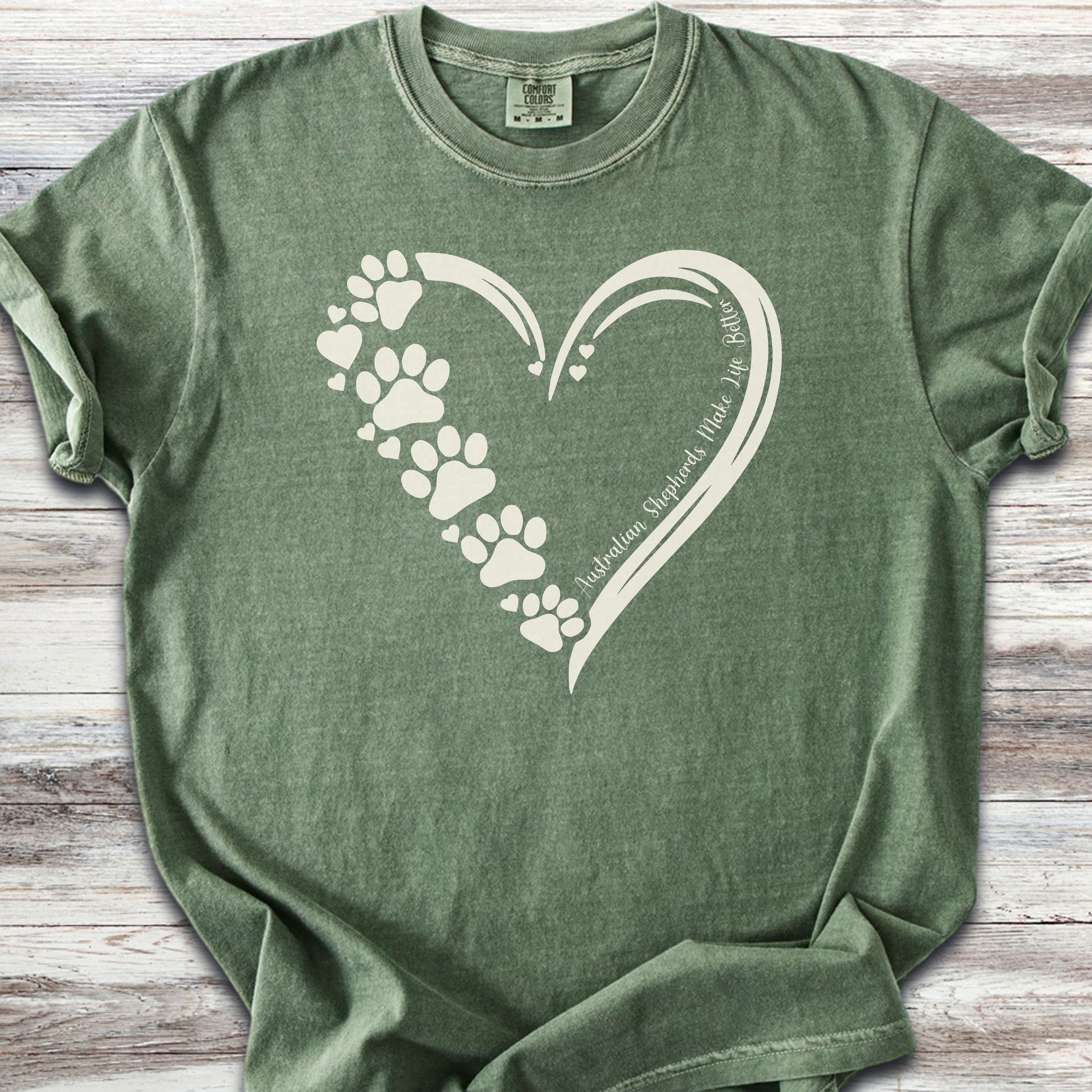 Australian Shepherd Loyal Heart - Moss