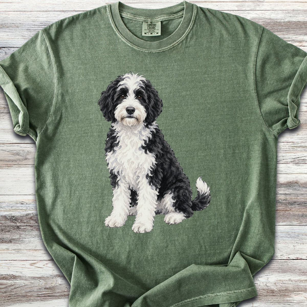 Sheepadoodle Watercolor - Moss