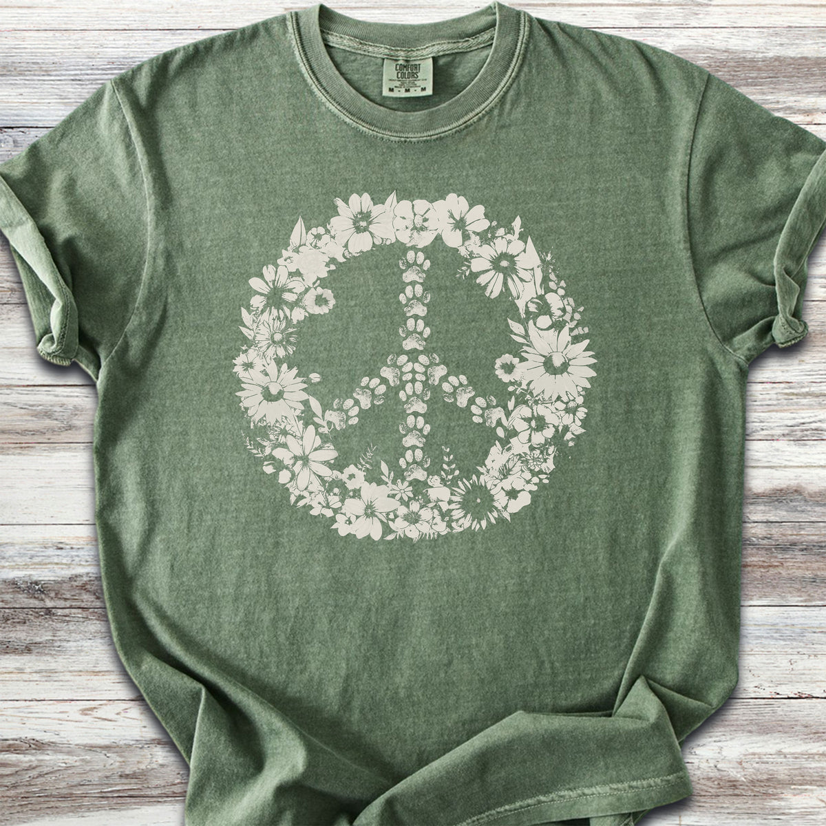Vintage Floral Peace - Moss