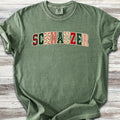 Schnauzer Holiday Faux Patchwork - Moss