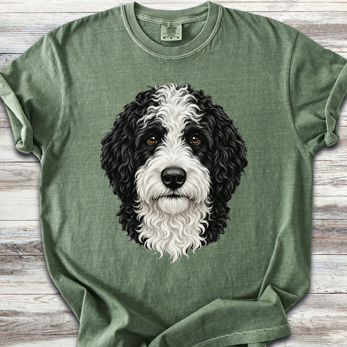 Sheepadoodle Studio Portrait - Moss