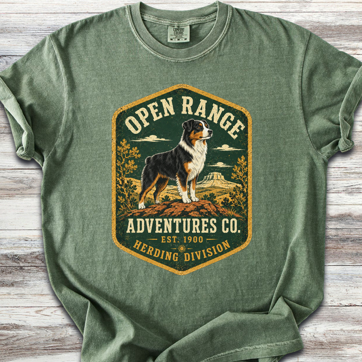 Australian Shepherd Black Tri Adventures - Moss