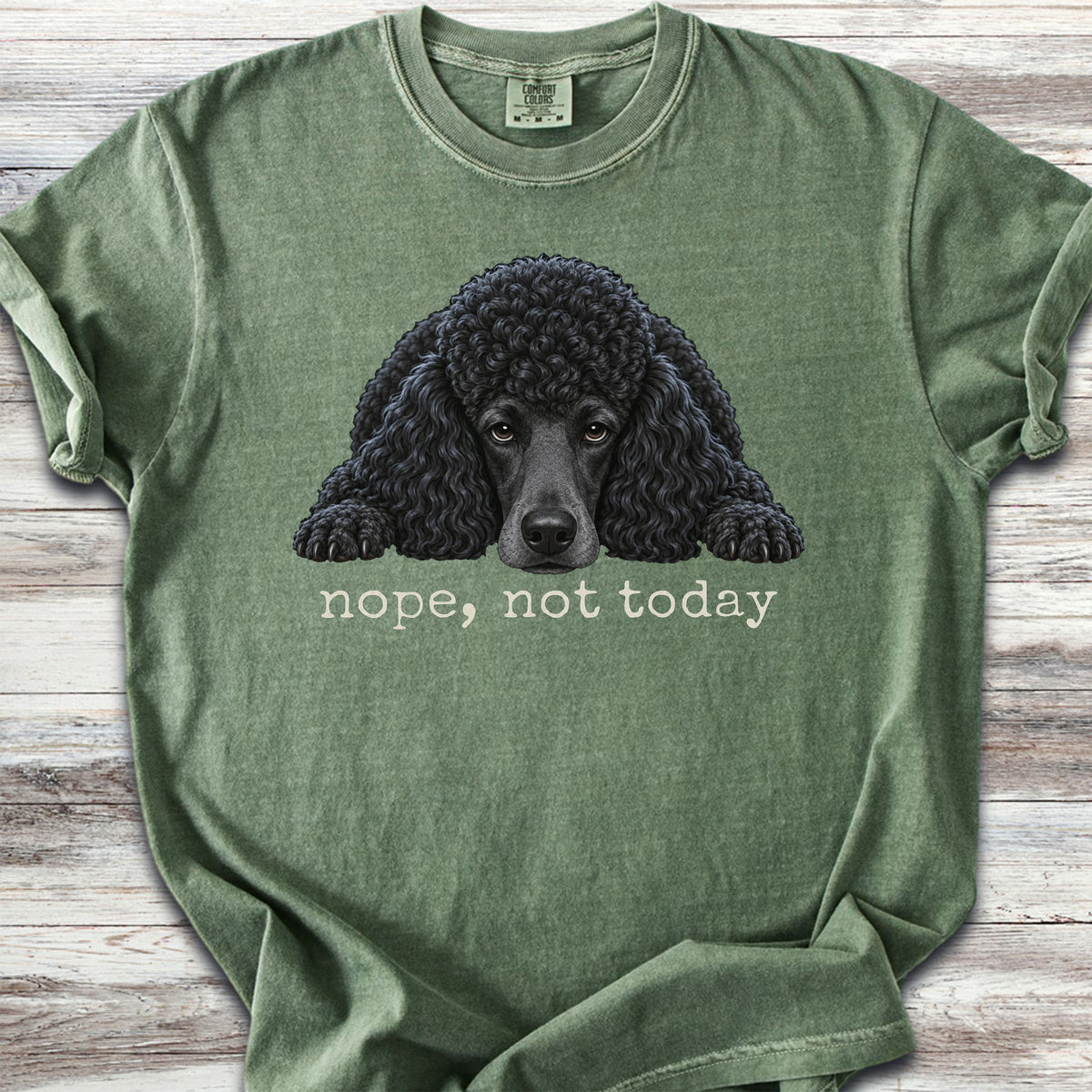Poodle Black Nope - Moss