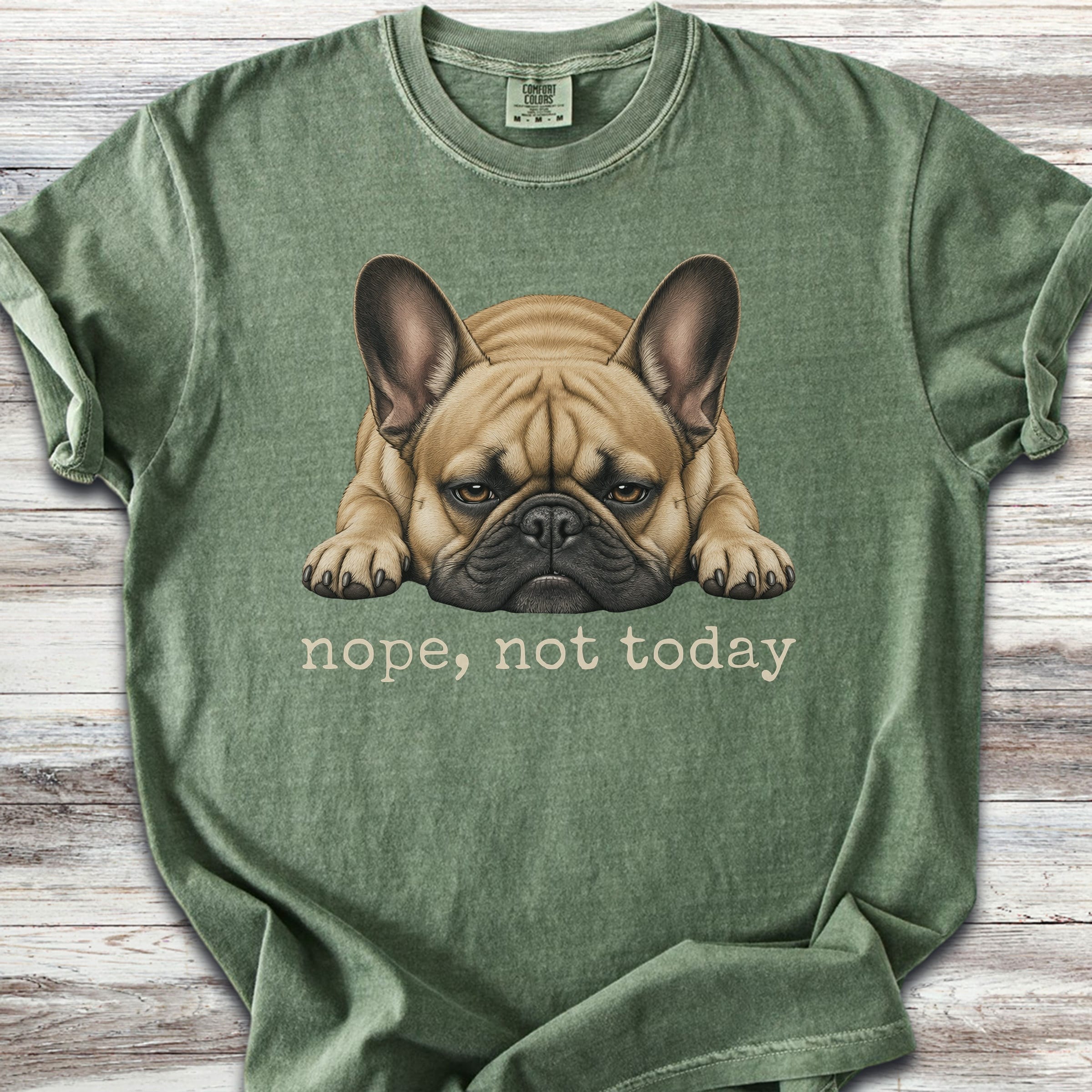 French Bulldog Nope - Moss