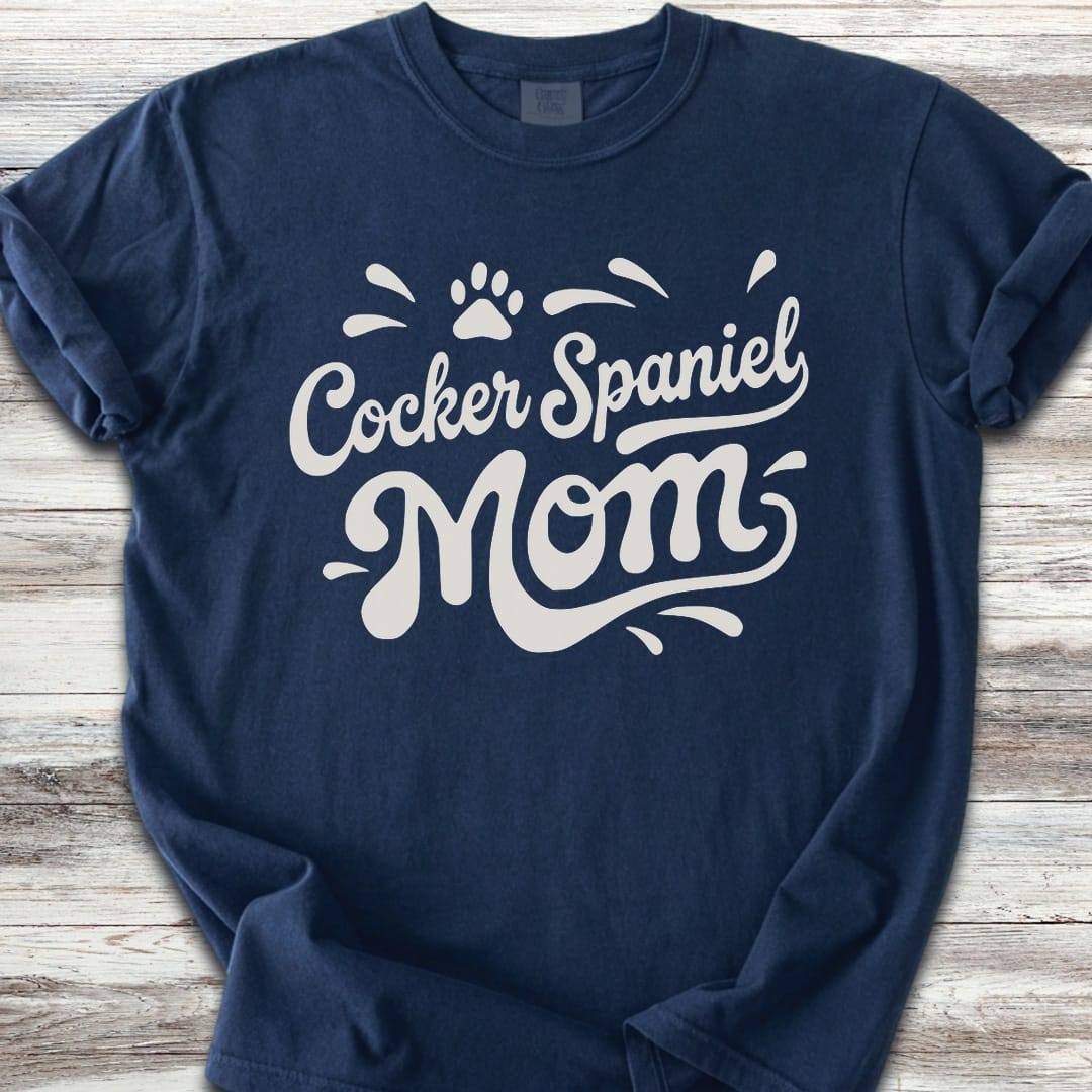 Cocker Spaniel Groovy Mom - Navy