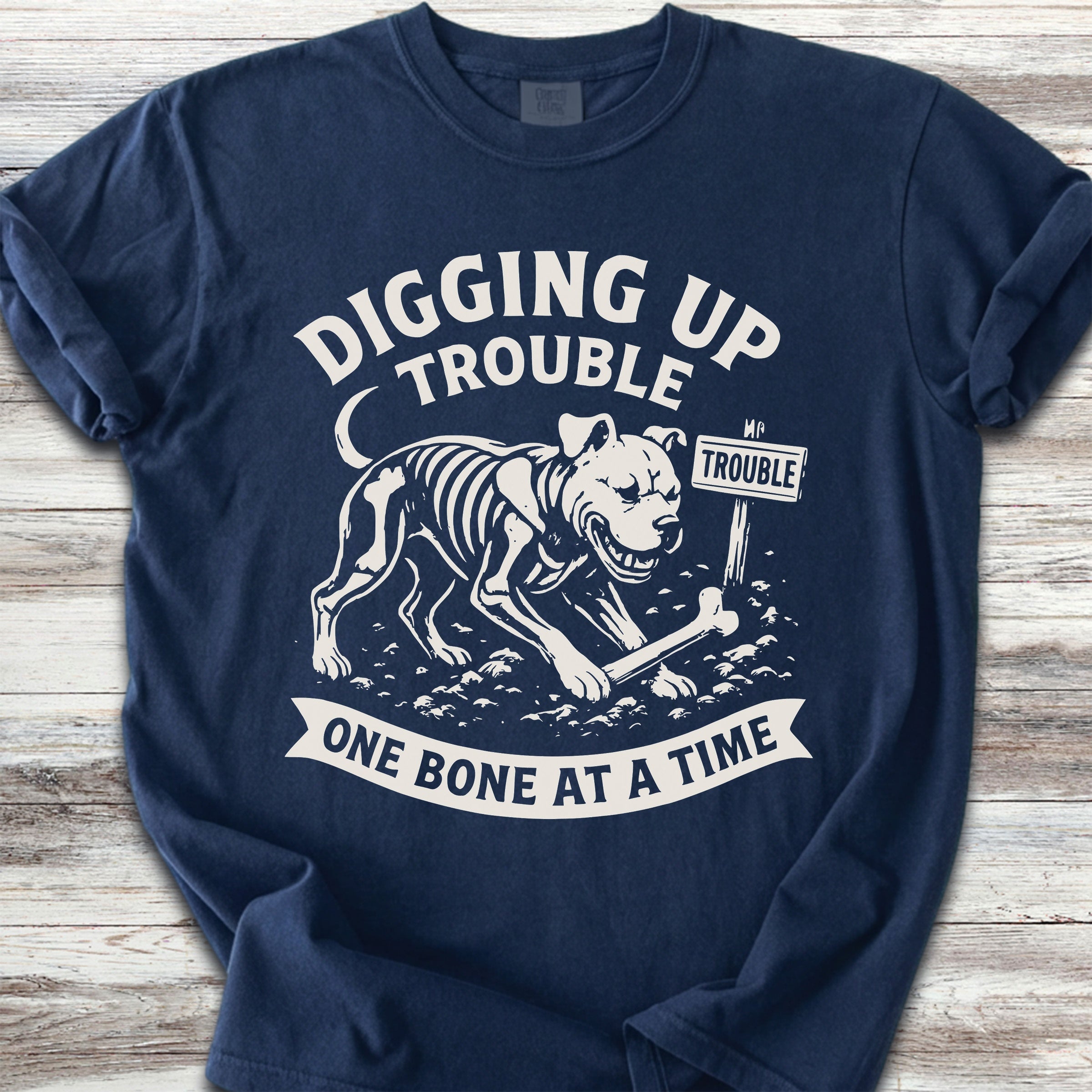 Pit Bull Trouble - Navy