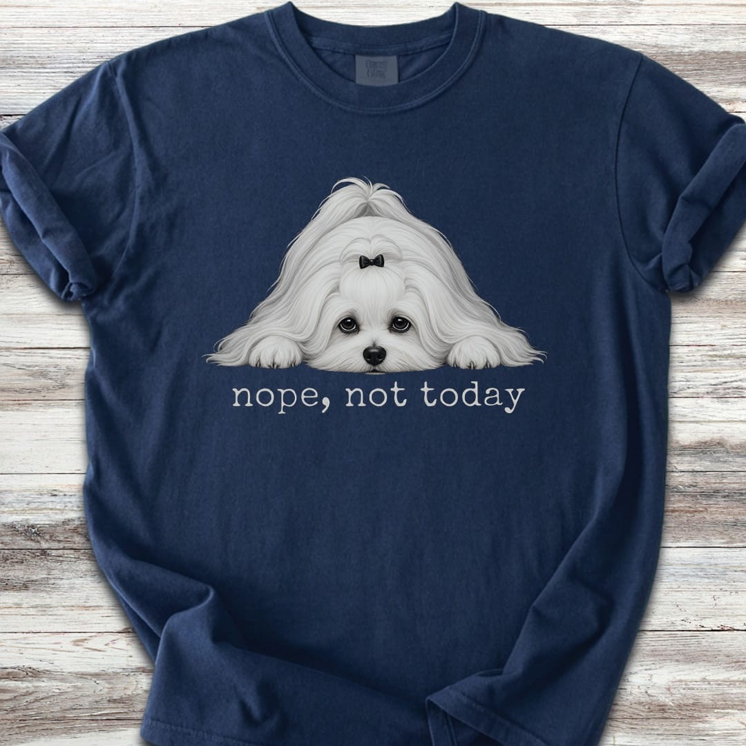 Maltese Nope - Navy