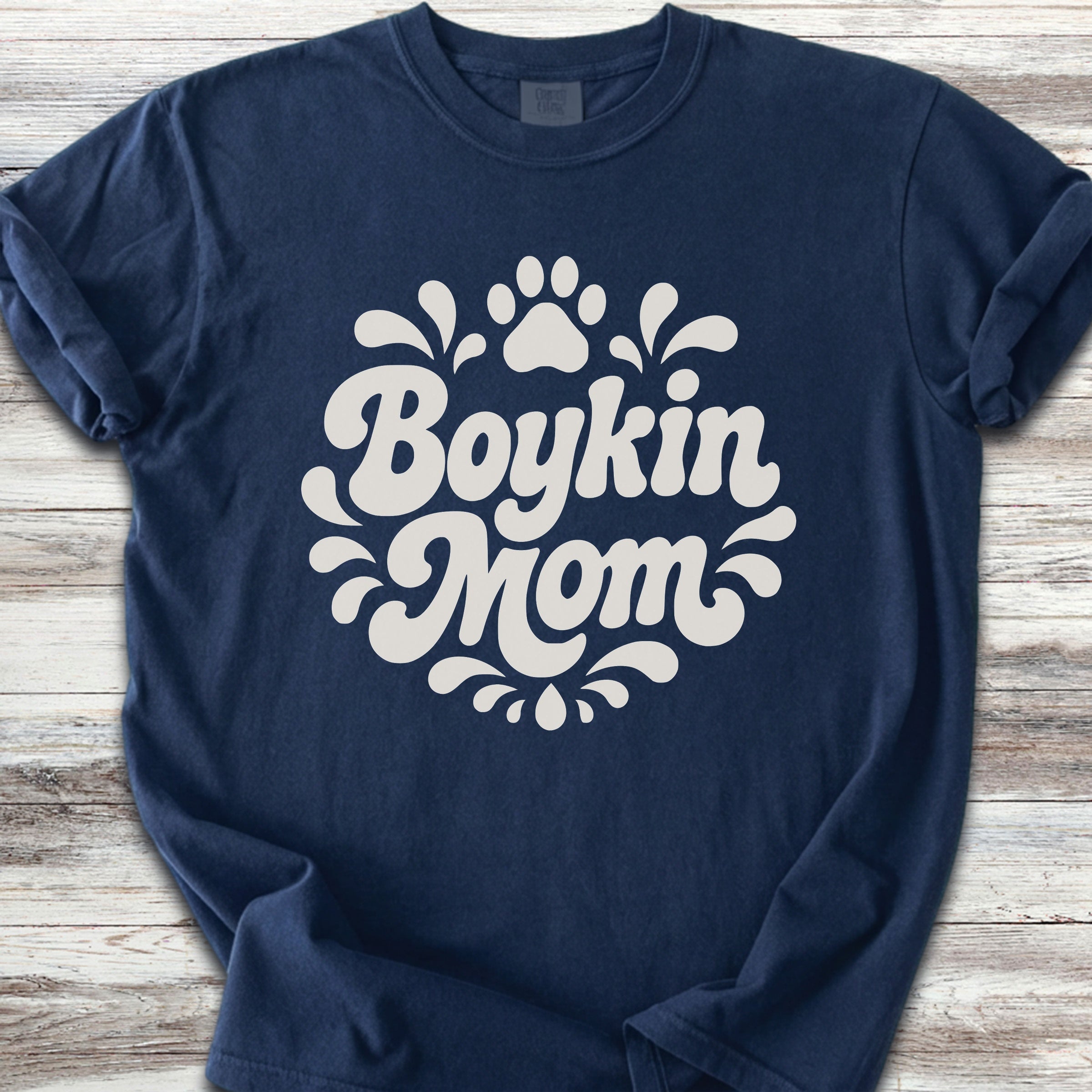 Boykin Spaniel Groovy Mom - Navy