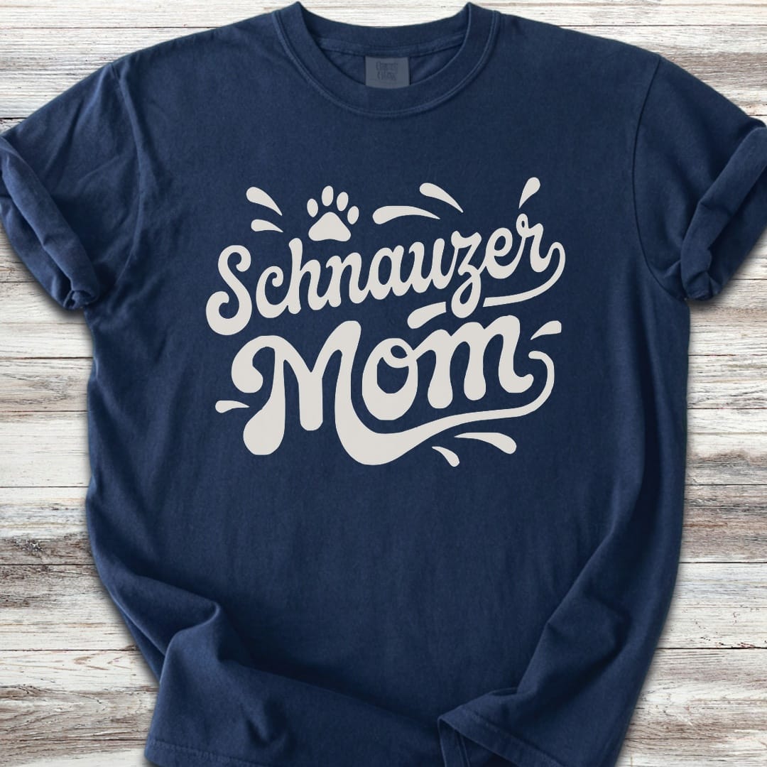 Schnauzer Groovy Mom - Navy