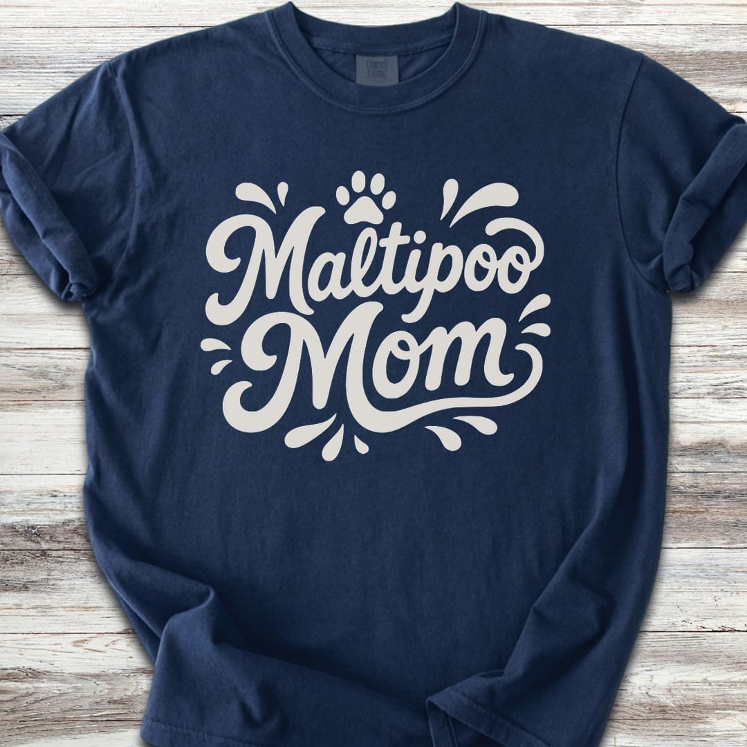 Maltipoo Groovy Mom - Navy