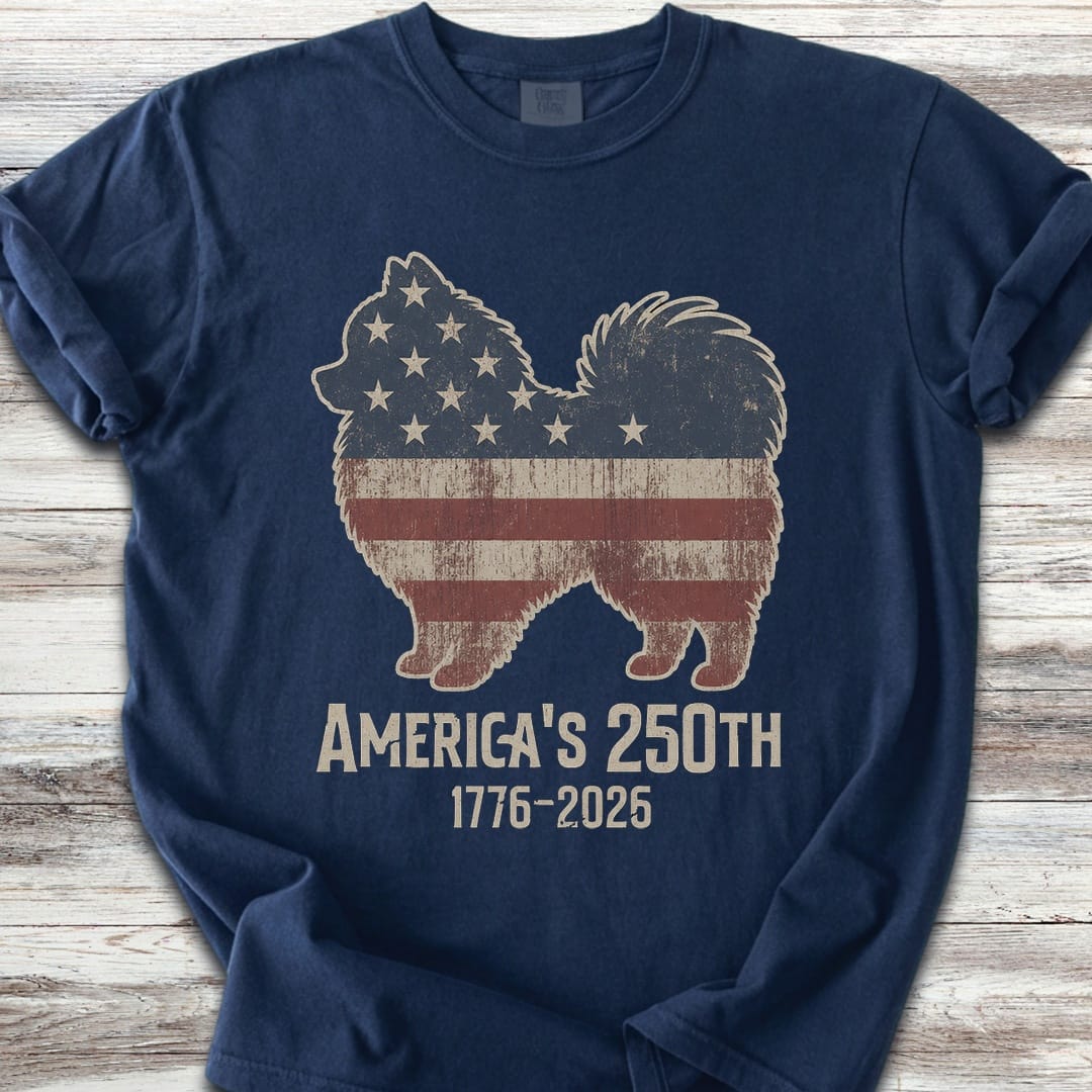 Pomeranian Vintage USA - Navy