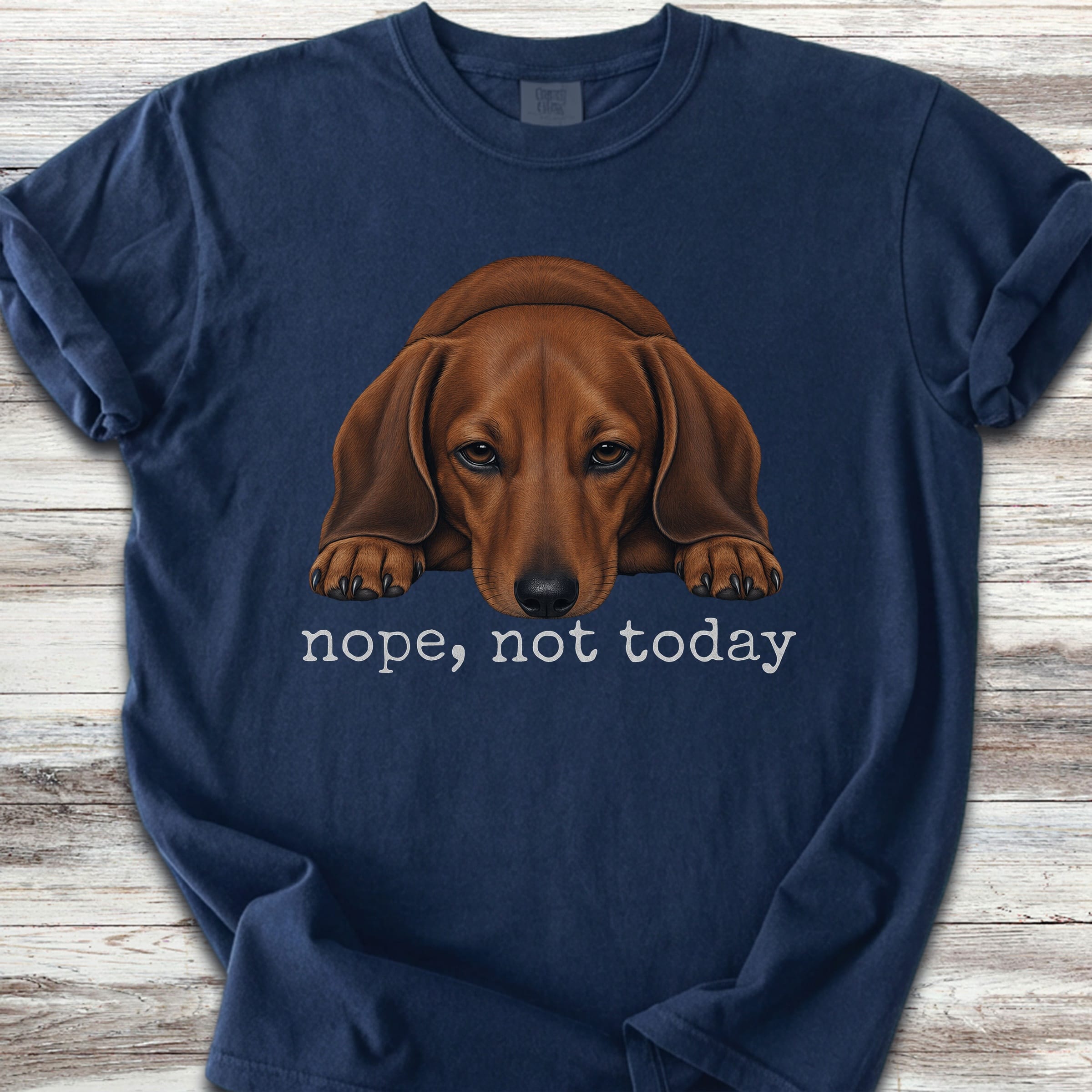 Dachshund Nope - Navy
