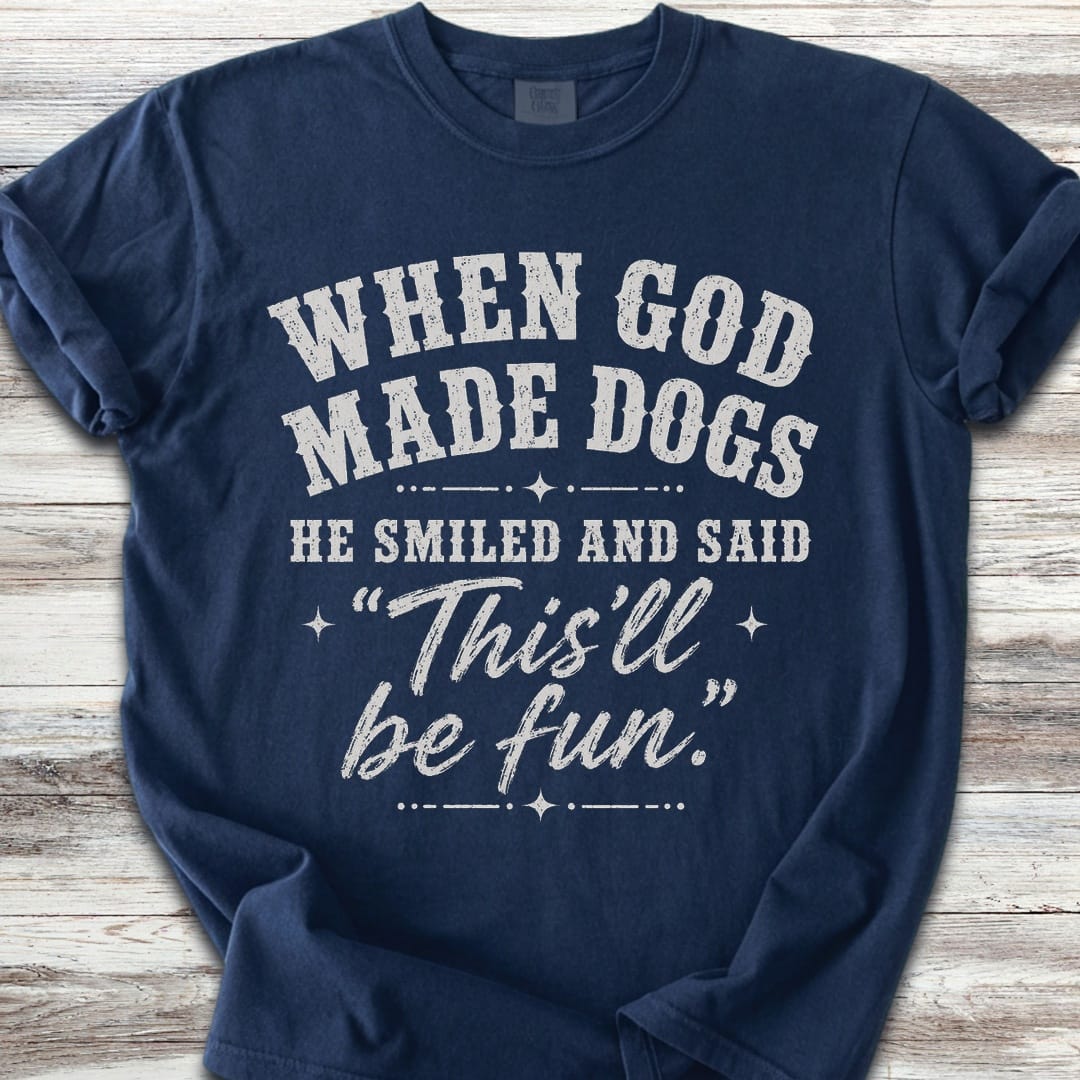 God Made Dogs - Navy