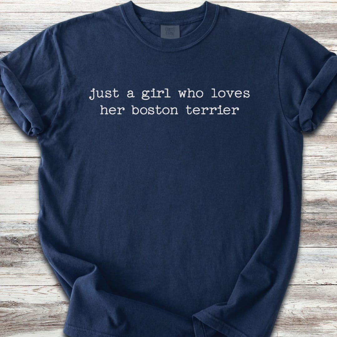 Boston Terrier Girl - Navy