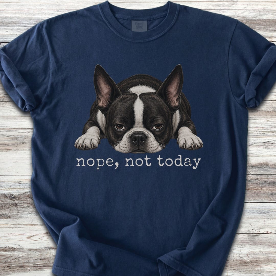 Boston Terrier Nope - Navy