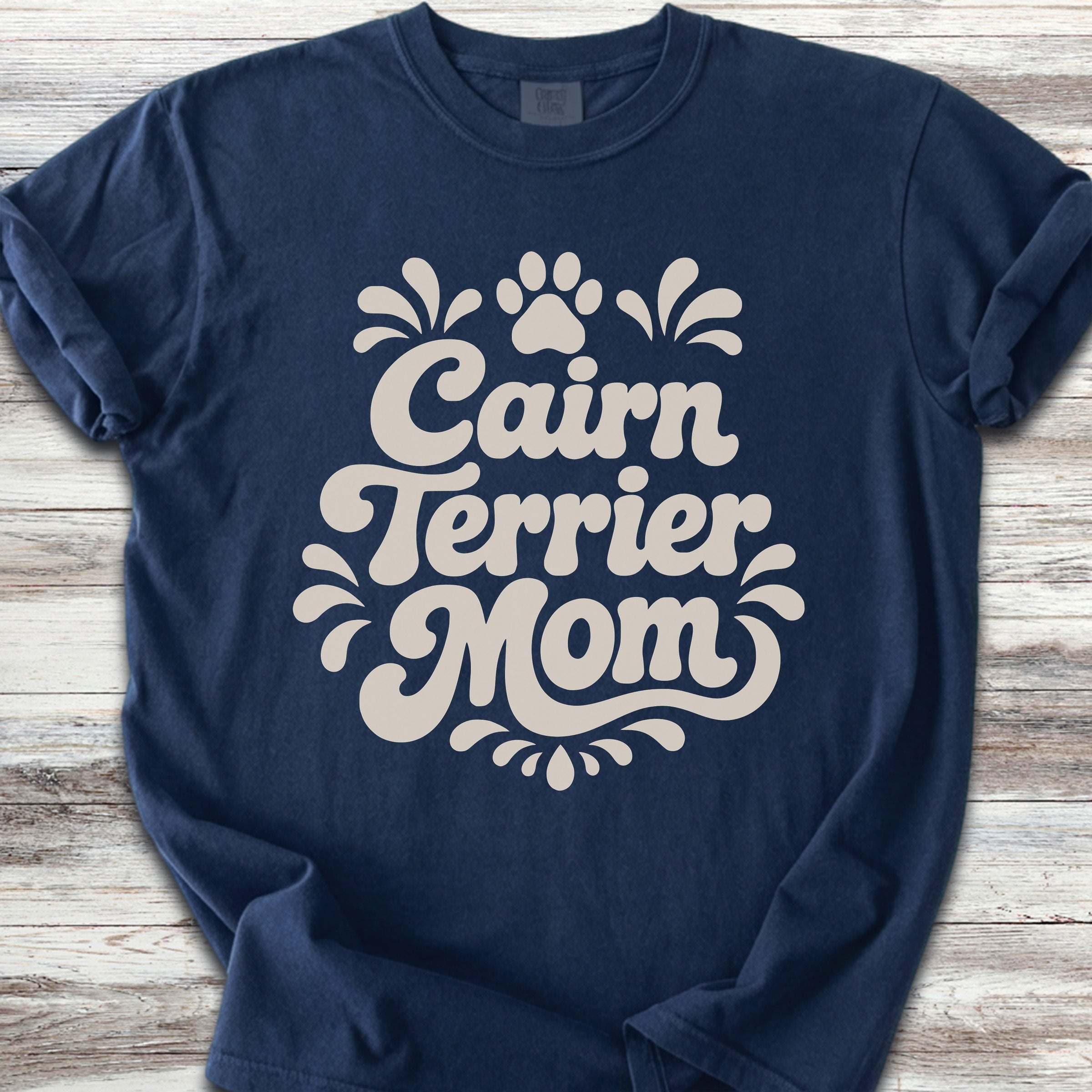 Cairn Terrier Groovy Mom - Navy