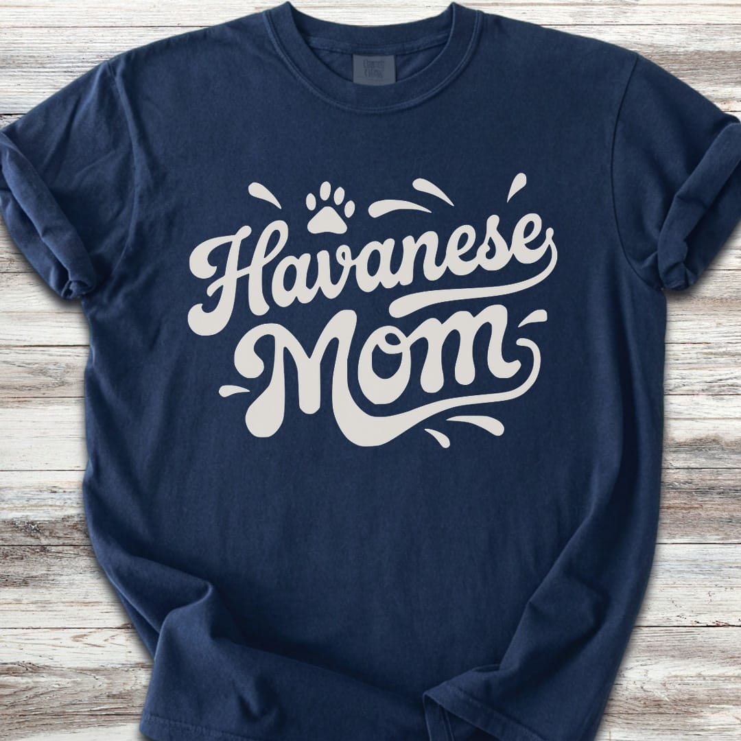 Havanese Groovy Mom - Navy