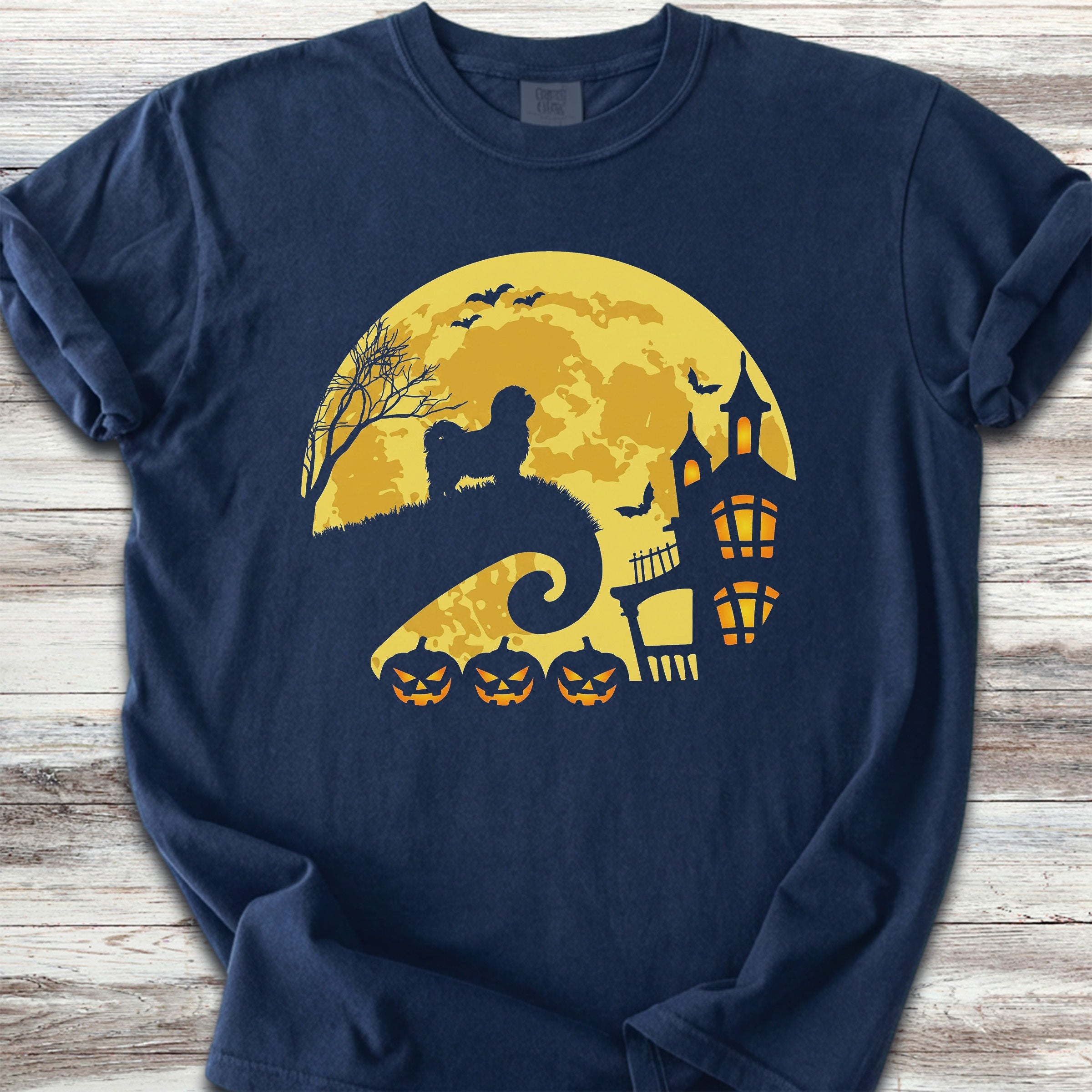 Shih Tzu Halloween Moon - Navy