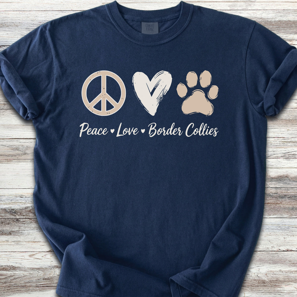 Border Collie Peace - Navy