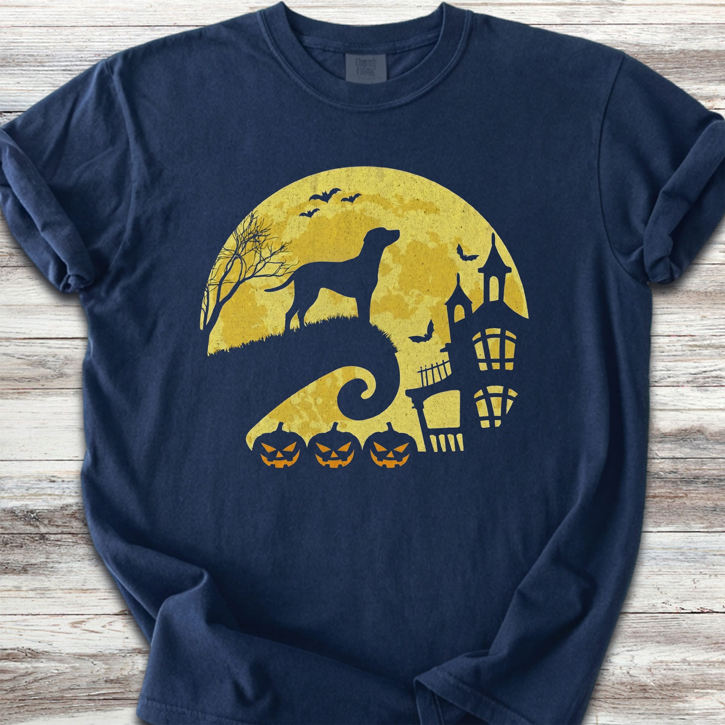 Dalmatian Halloween Moon - Navy