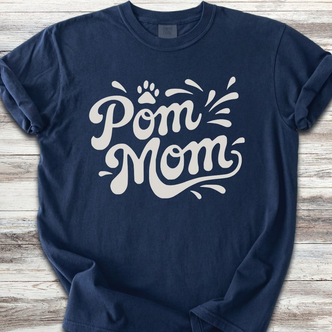 Pomeranian Groovy Mom - Navy