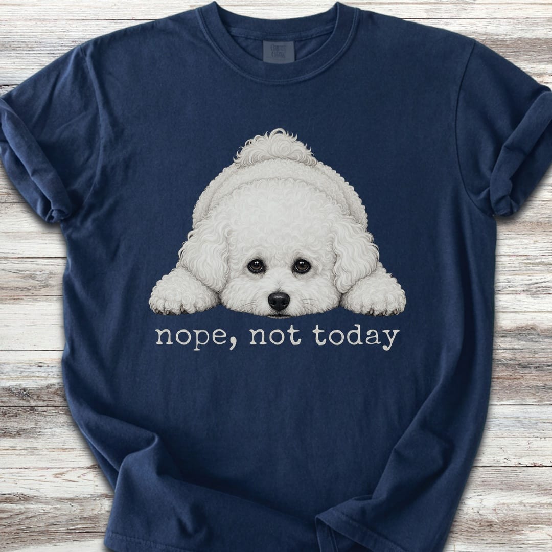 Bichon Frise Nope - Navy