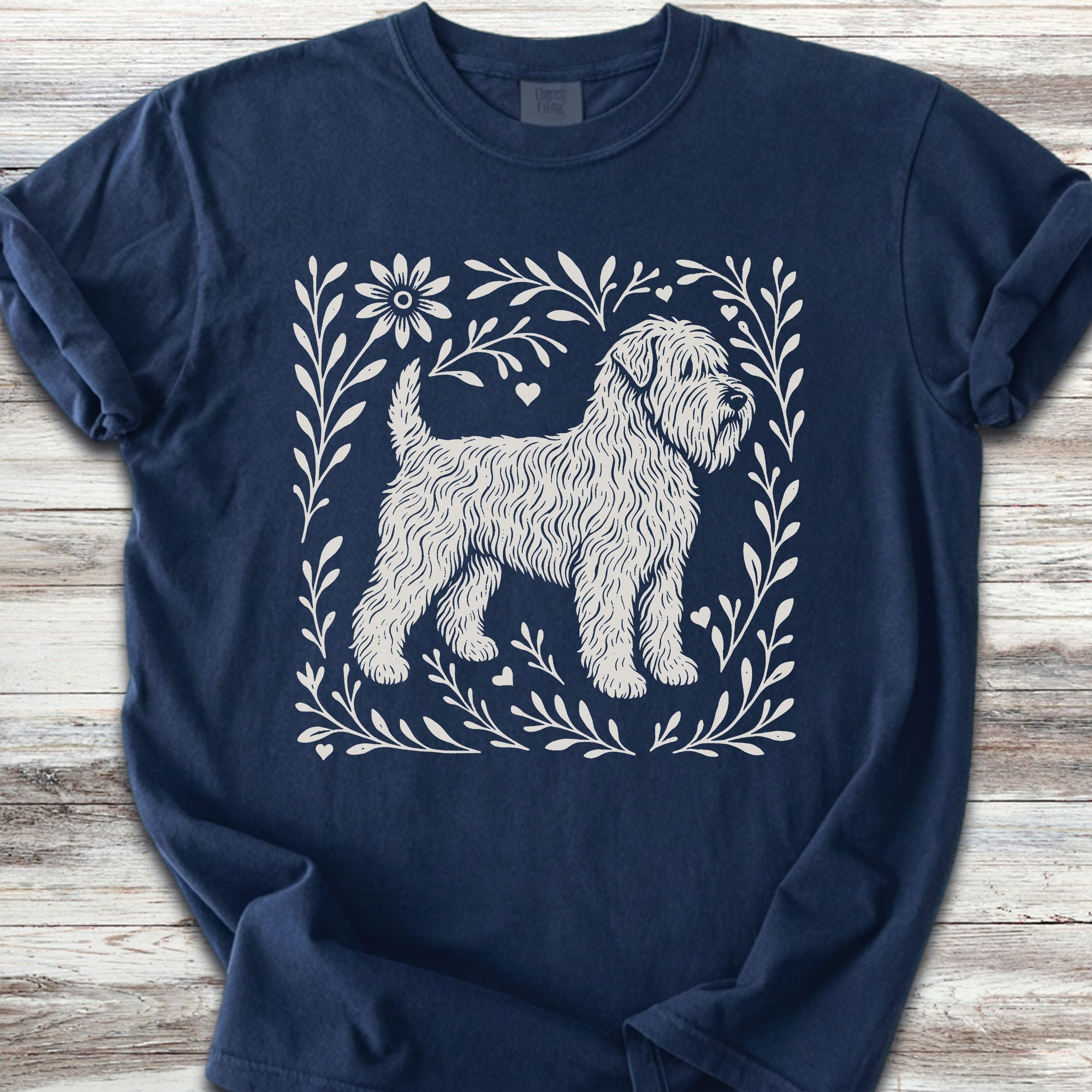 Wheaten Linocut - Navy