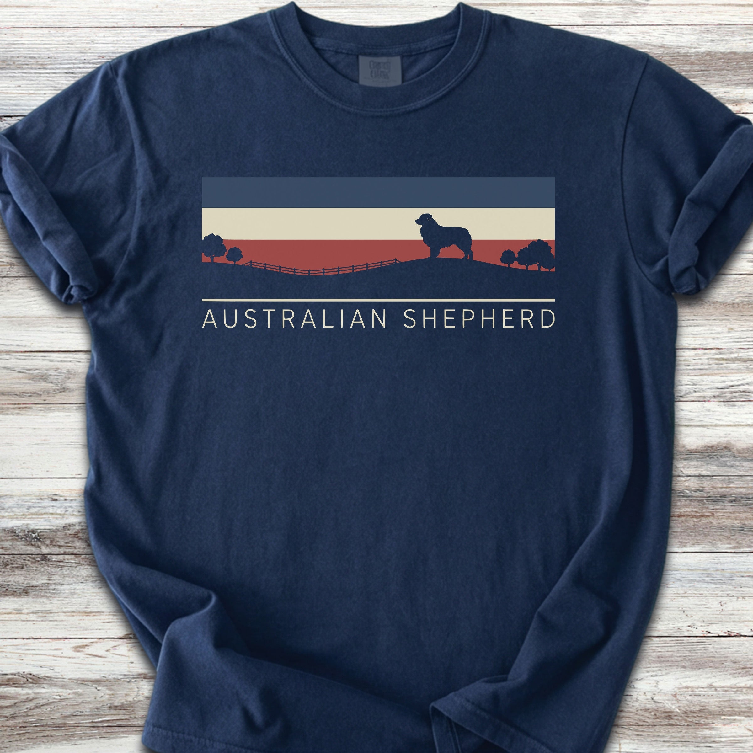 Australian Shepherd USA Sunset - Navy