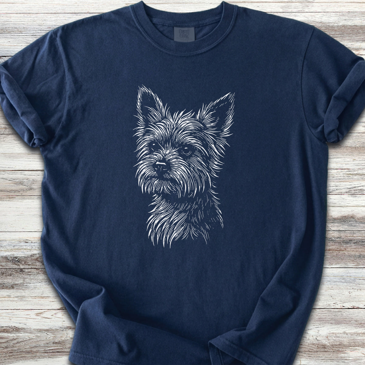 Yorkshire Terrier Sketch - Navy