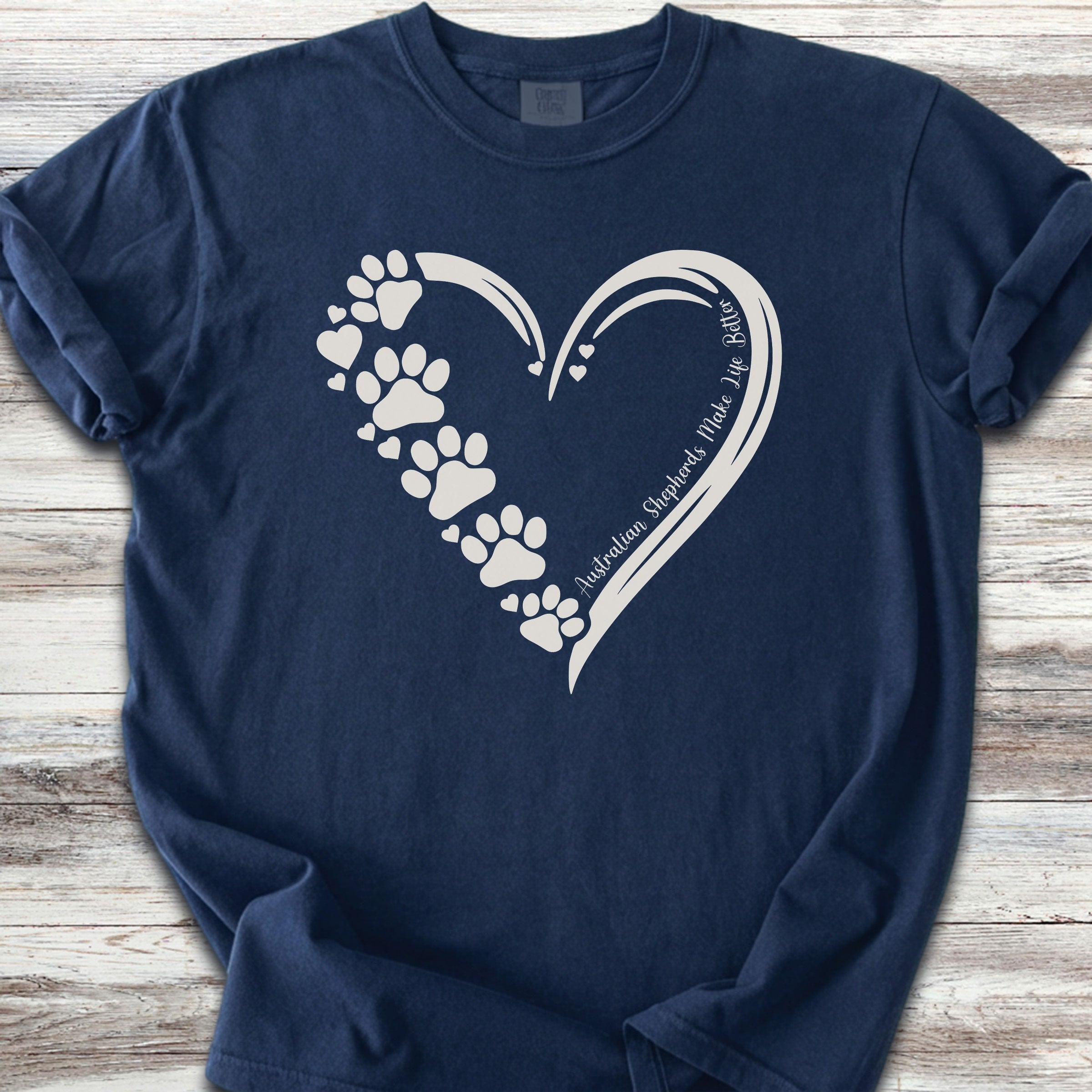 Australian Shepherd Loyal Heart - Navy