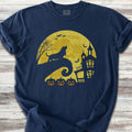 Basset Hound Halloween Moon - Navy