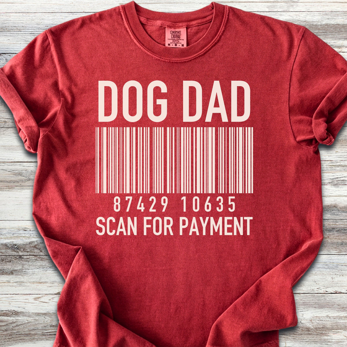 Dog Dad Scan for Payment - Red