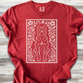 Cane Corso Dark Folk Art Floral - Red