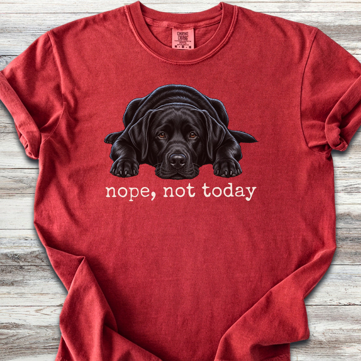 Labrador Retriever Black Nope - Red