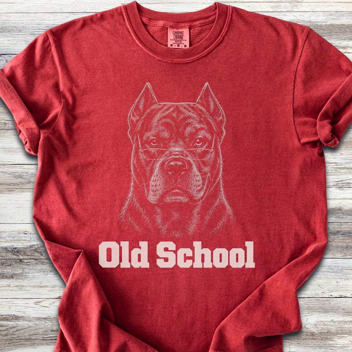 Cane Corso Dark Old School - Red