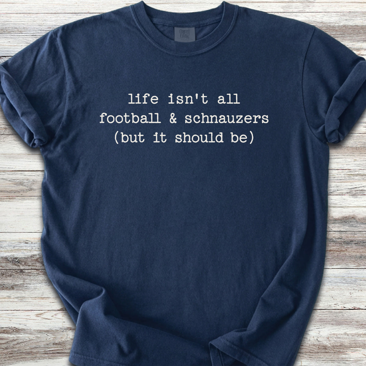 Schnauzer Football Life - True Navy
