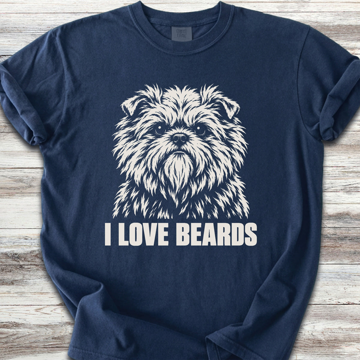 Affenpinscher I Love Beards - True Navy