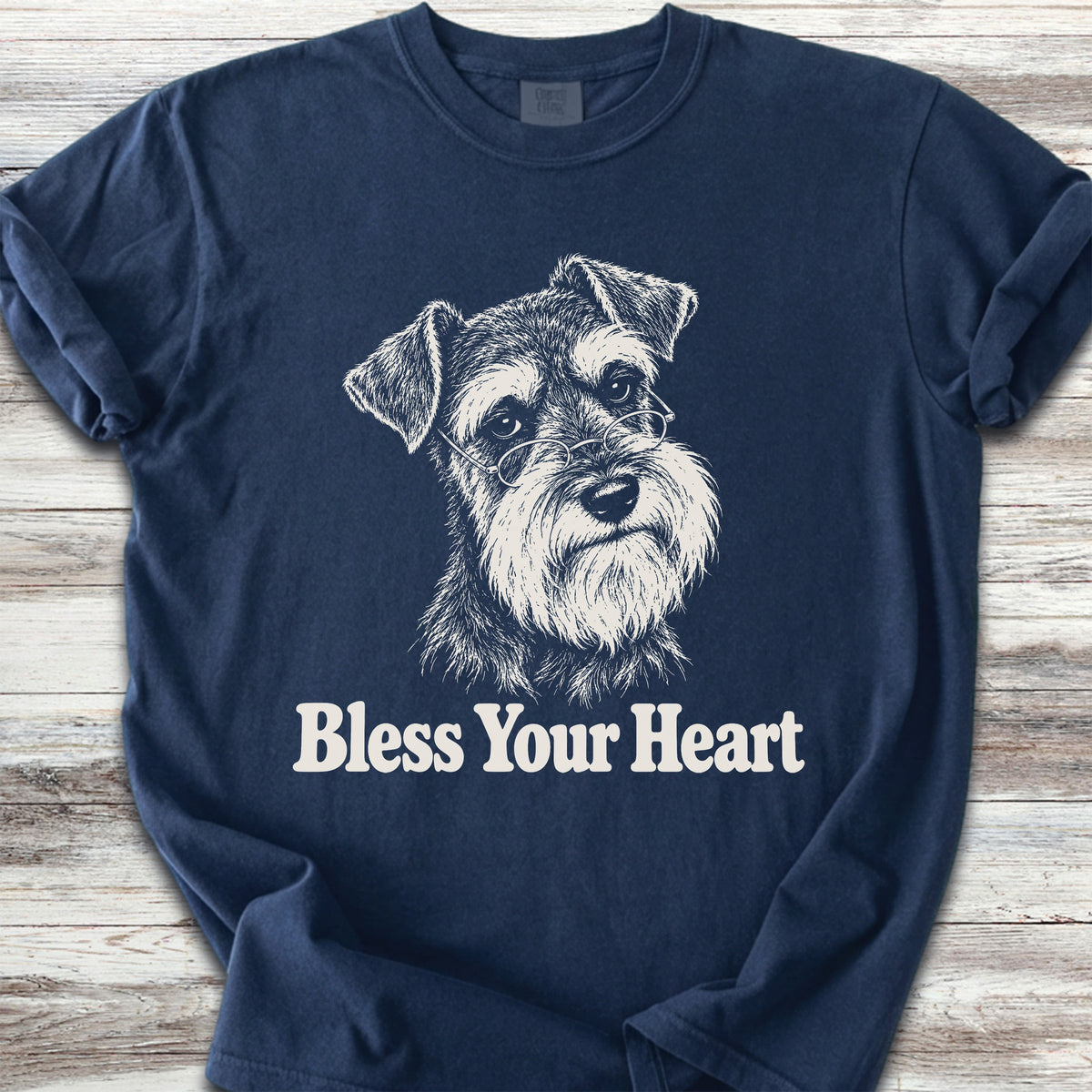 Schnauzer Bless Your Heart - True Navy