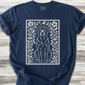 Labrador Retriever Black Folk Art Floral - True Navy