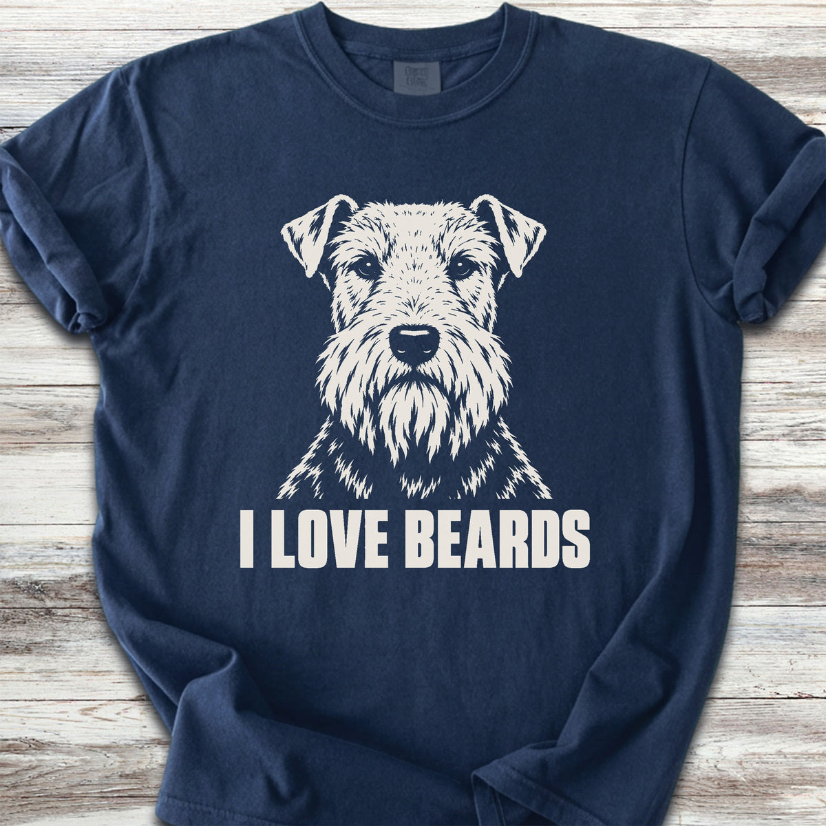 Welsh Terrier I Love Beards - True Navy