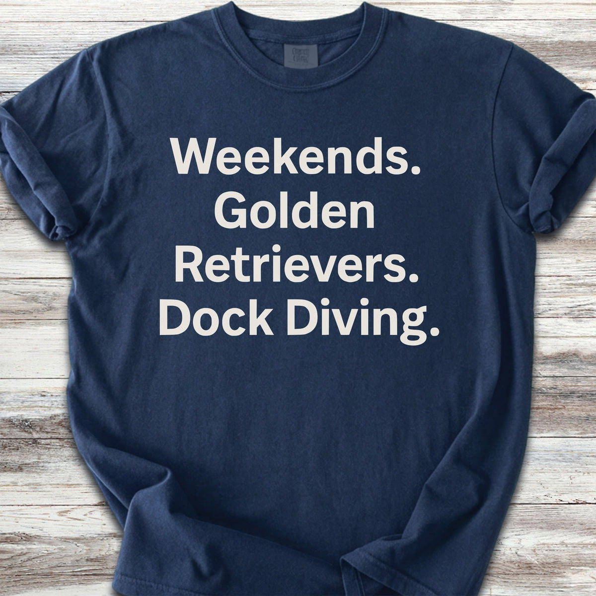 Golden Retriever Weekends Dock Diving - True Navy
