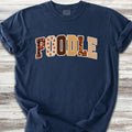 Poodle Fall Faux Patchwork - True Navy