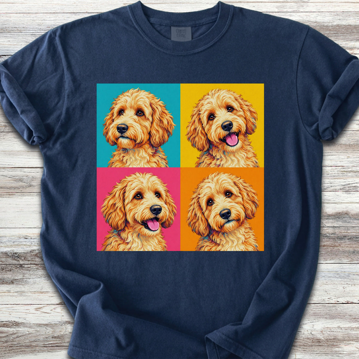 Goldendoodle Pop Art - True Navy